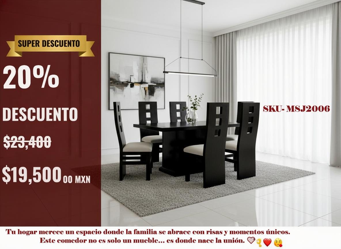 Comedor negro modelo MSJ2006